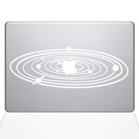 The Decal Guru 2067-MAC-13X-W Solar System Decal Vinyl Sticker, White, 13" MacBook Pro (2016 & Newer)