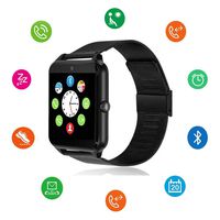 Bluetooth Smart Watch DOROIM Stainless Steel Strap, Camera, Call SMS Reminder, Sleep Monitor, Pedometer, Support SIM TF Card for Android iPhone Men Women Boys Girls