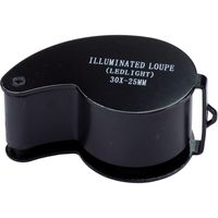 HTS 201J4 30x 25mm Black Illuminated Jeweler's Loupe