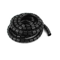 Uxcell a14103000ux0179 Flexible Spiral Tube Cable Wire Wrap Cord Management 3Meter 10Ft Black