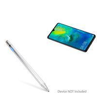 Huawei Mate 20 X Stylus Pen, BoxWave [AccuPoint Active Stylus] Electronic Stylus with Ultra Fine Tip for Huawei Mate 20 X - Metallic Silver