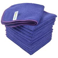 Sinland Microfiber Multifunctional Cleaning Cloths Kitchen Cleaning Cloth Lens Cloth 12 Inch X 12 Inch 12 Pack Purple