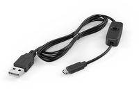 Yuconn [2 Packed] Micro USB with ON/OFF Switch USB Cable Cord Charger Adapter Power Supply 5V 3A for Raspberry Pi 3 Model B B+ and other Devices