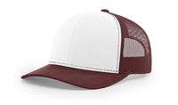 Richardson White/Maroon 112 Mesh Back Trucker Cap Snapback Hat