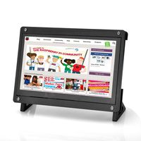 7 Inch Screen Stand Black Acrylic for Raspberry Pi (7'' Screen Stand)