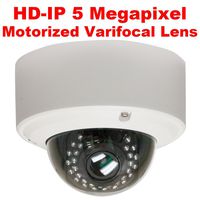 GW Security 5MP 2592 x 1920 Pixel 4X Optical Zoom Outdoor Indoor Security IP PoE Dome Camera with 2.8-12mm Varifocal Motorized Zoom AutoFocus Len and 30Pcs IR LED up to 80FT IR Night Vision (White)