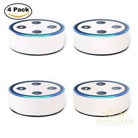4 Pack SopiGuard Matte Pearl White Precision Edge-to-Edge Coverage Vinyl Sticker Skin for Amazon Echo Dot 2nd Gen