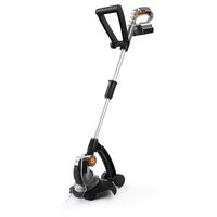 UKOKE U02TE Cordless Electric Power Grass Trimmer & Weed Wacker, Edging and Trimmi, 20V 2A Battery & Charger Included, Silver & Black