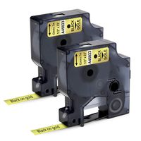 Compatible Dymo D1 Label Tape Refills, 45023 Black Print on Gold Label Maker Tape, 1/2 Inch x 23 Feet, 12 mm x 4 m, Compatible for DYMO LabelManager 160 PnP 260P 280 420 160, 2-Pack