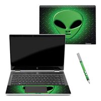 MightySkins Skin Compatible with HP Pavilion x360 14" (2018) - Alien Invasion | Protective, Durable, and Unique Vinyl Decal wrap Cover | Easy to Apply, Remove, and Change Styles | Made in The USA
