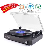 Turntable Vinyl Record Player Support Wireless Record Player Turntable Vinyl Records 3 Speed Turntable Player