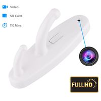 YAOAWE Wireless Hidden Clothes Hook Camera, DVR Spy Camera, Home Security Nanny Cam, Motion Detection Camcorder Black/White