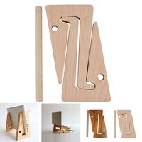 Dealpeak Modern Simple Assemble DIY Foldable Wooden Desktop Stand Shelf for Macbook Air or Macbook Pro (wooden)