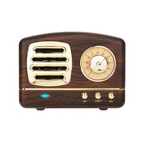 Dosmix Wireless Stereo Retro Speakers, Portable Bluetooth Vintage Speakers with Powerful Sound, Hands-Free Calls, Alexa Support, TF Card, AUX for Kitchen Bedrooms Party Outdoor Android iOS Wooden