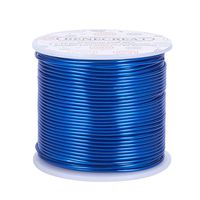 BENECREAT 15 Gauge 220FT Aluminum Wire Anodized Jewelry Craft Making Beading Floral Colored Aluminum Craft Wire - Blue