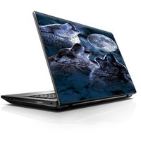 15 15.6 inch Laptop Notebook Skin vinyl Sticker Cover Decal Fits 13.3" 14" 15.6" 16" HP Lenovo Apple Mac Dell Compaq Asus Acer / Howling Wolves at Moon