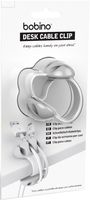 Bobino Desk Cable Clip - White - Stylish Cable and Wire Management / Organizer