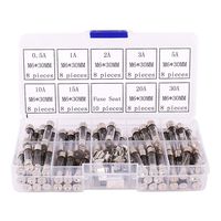 LIANGXIE 6x30mm Fast-blow Glass Fuses Quick Blow Car Glass Tube Fuses Assorted Kit Amp 0.5A,1A,2A,3A,5A,10A,15A,20A,30A 72pcs and 10pcs fuse seat 6x30 fuse with box