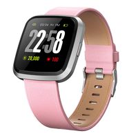 H4 Fitness Health 2in1 Smart Watch for Women with Activity Tracker All-day Heart Rate Blood Pressure Sleep Monitor Touch Screen Waterproof Running Sports Watch Compare with Android & iOS phones (Pink)