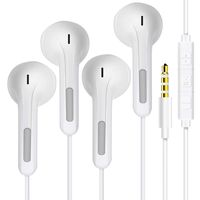 JJCALL Earphones Earbuds 2Pack in Ear Earbuds Noise Isolating Control Headphone for Phone/Huawei/Samsung and More Mobile Phone