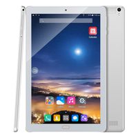 Android 7.0 Tablet 10.1 Inch IPS Screen Quad-Core Processor 2G 3G Network Cell Phone Support 2MP+5MP Camera WiFi SIM Card Bluetooth 4500mAh Large Battery Capacity Tablet 2+32G (Silver)