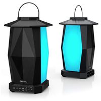 Onforu Outdoor Bluetooth Speakers, 2 Pack 25W Wireless Speakers, Multiple Speakers Pairing Supported, IPX5 Waterproof Patio Speakers with LED Mood Lights for Yard, Garden, Camping, Christmas