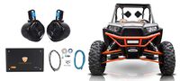 2) Rockville 6.5" 250w Rollcage Tower Speakers+4-Ch Amplifier 4 ATV/UTV/RZR/CART