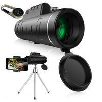 Vemico Monocular Telescope 12x50 High Powered Waterproof Wide View Monoculars Scope with Mobile Phone Adapter Compass Tripod for Bird Watching Hunting Hiking Stargazing