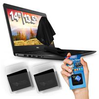 Clean Screen Wizard for 14 inch Laptops - 2 XL Microfiber Keyboard Cover Cloths/Keyboard Screen Protection Cleaning, Plus Screen Cleaner Sticker, Value Pack of 3 PCS
