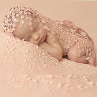Anboo Newborn Maternity Props Baby Lace Scarf Photo Props Photography Quilt (Beige)