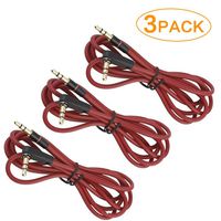 3PACK 3.5mm 800 AUX Cable Cord for Dr Dre Headphones Monster Solo Beats Studio 1.2m (Red)