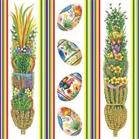 EASTER PALM with EASTER EGGS Paper Luncheon Napkins 40pcs EASTER WHIFF OF EASTER Polish Folk