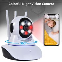 WiFi Video Baby Monitor Camera with Colorful Night Vision,1080P WiFi Indoor Home Security Surveillance Cameras for Child Home Pet with Remote Control&2 Way Audio-(YouTube Set up Video)