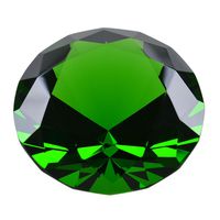 LONGWIN 50mm (2") Crystal Faceted Diamond Paperweight Wedding Favor Home Decor (Green)