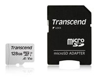 Transcend 128GB microSDXC UHS-I Class 10 U3 V30 A1 Memory Card with Adapter (TS128GUSD300S-A)