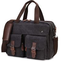 Messenger Bag for Men,RAVUO Water Resistant Mens Briefcase 15.6 Inch Laptop Bag Large Canvas Shoulder Satchel Bag