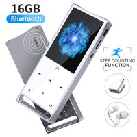 MYMAHDI MP3 Player, Bluetooth 16GB Lossless,FM Radio/Records by one Key, Max up to 128GB,Silver