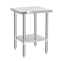 DuraSteel Stainless Steel Work Table 30" x 18" x 34" Height - Food Prep Commercial Grade Worktable - NSF Certified - Fits for use in Restaurant, Business, Warehouse, Home, Kitchen, Garage