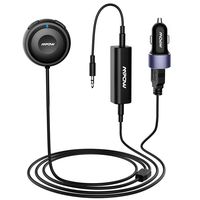 Mpow MBR2 Bluetooth Car Kits for Hands-Free Calling, Bluetooth Receiver/Bluetooth Aux Adapter 3 in 1 with Dual USB Car Charger & Ground Loop Noise Isolator for Car Audio System (Hfp/HSP/A2DP/AVRCP)