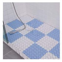 GHHZZQ Splice Non-Slip Bathtub Mats Odorless Foot Pad Laundry Room Bathroom Shower Stall Mat, 10 Colors, 30x30cm, 1.2 cm Thick, 3 Pieces (Color : H, Size : 8-Tiles)