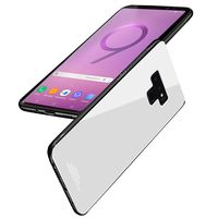 BeautyWill Galaxy Note 9 Tempered Glass Case, Scratch Resistant Soft TPU Bumper + Tempered Glass Back Premium Hybrid Protective Case Cover for Samsung Galaxy Note 9 (White)