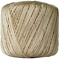 Threadart 100% Pure Cotton Crochet Thread - Size 10 - Color 16 - TAN -2 sizes 27 colors available