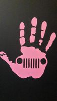Chase Grace Studio Jeep Wave Vinyl Decal Sticker|Pink|Cars Trucks Vans SUV Jeeps Laptops Wall Art|5.5" X 5"|CGS577
