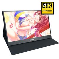Thinlerain 15.6 inch 4K Portable Gaming Monitor with HDMI, IPS FHD (3840 2160) Ultra-Thin Portable USB c Monitor, Built-in Dual Speaker for Xbox PS4 Xbox360 Raspberry Pi PC Laptop