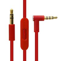 Replacement Audio Cable Cord Wire with In-line Microphone and Control For Beats by Dr Dre Headphones Solo/Studio/Pro/Detox/Wireless/Mixr/Executive/Pill (Red)
