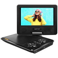 APEMAN 7.5'' Portable DVD Player for Kids and Car Swivel Screen Support SD Card USB CD DVD with AV Input/Output and Earphone Port 4 Hours Built in Rechargeable Battery