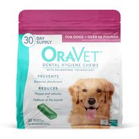 ORAVET Dental Hygiene Chews for Large Dogs (50+ pounds), 30-Count Pack