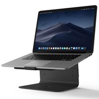 Laptop Stand - iQunix Aluminum Cooling Computer Stand: [Update Version] Stand, Holder for Apple MacBook Air, MacBook Pro, All Notebooks (Black)