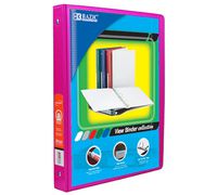 BAZIC 1/2" Fuschia 3-Ring View Binder w/ 2-Pockets Case of 12 (4106-12)