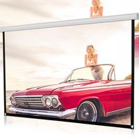 Dreamyth Projector Screen, Durable 60inch/72inch/84inch/100inch/120inch HD Projector Screen 16:9 Home Cinema Theater Projection Portable Screen (White, 60inch)